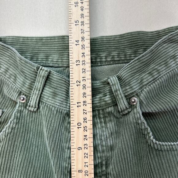 Gap Denim Corduroy Pant Mens 32x30 Green High Rise Button Up #151206-03-1 Cotton - Picture 8 of 10